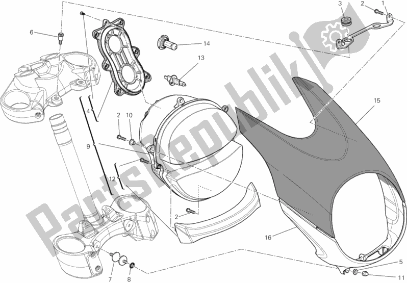 Wszystkie części do Reflektor Ducati Diavel Carbon USA 1200 2012